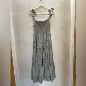Zara Size M light green eyelet summer dress
